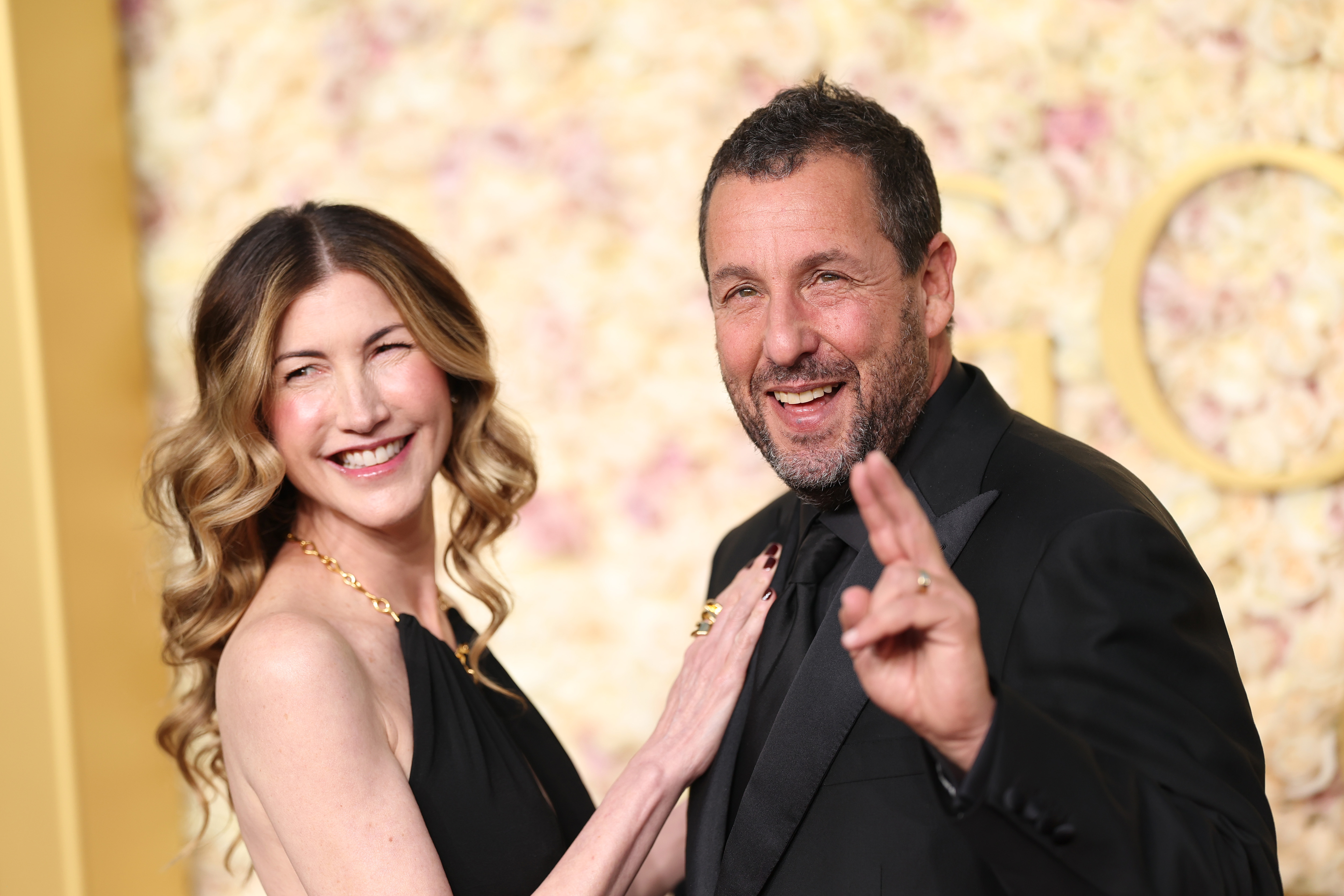 Jackie and Adam Sandler attend the 82nd Annual Golden Globes on January 5, 2025 | Source: Getty Images