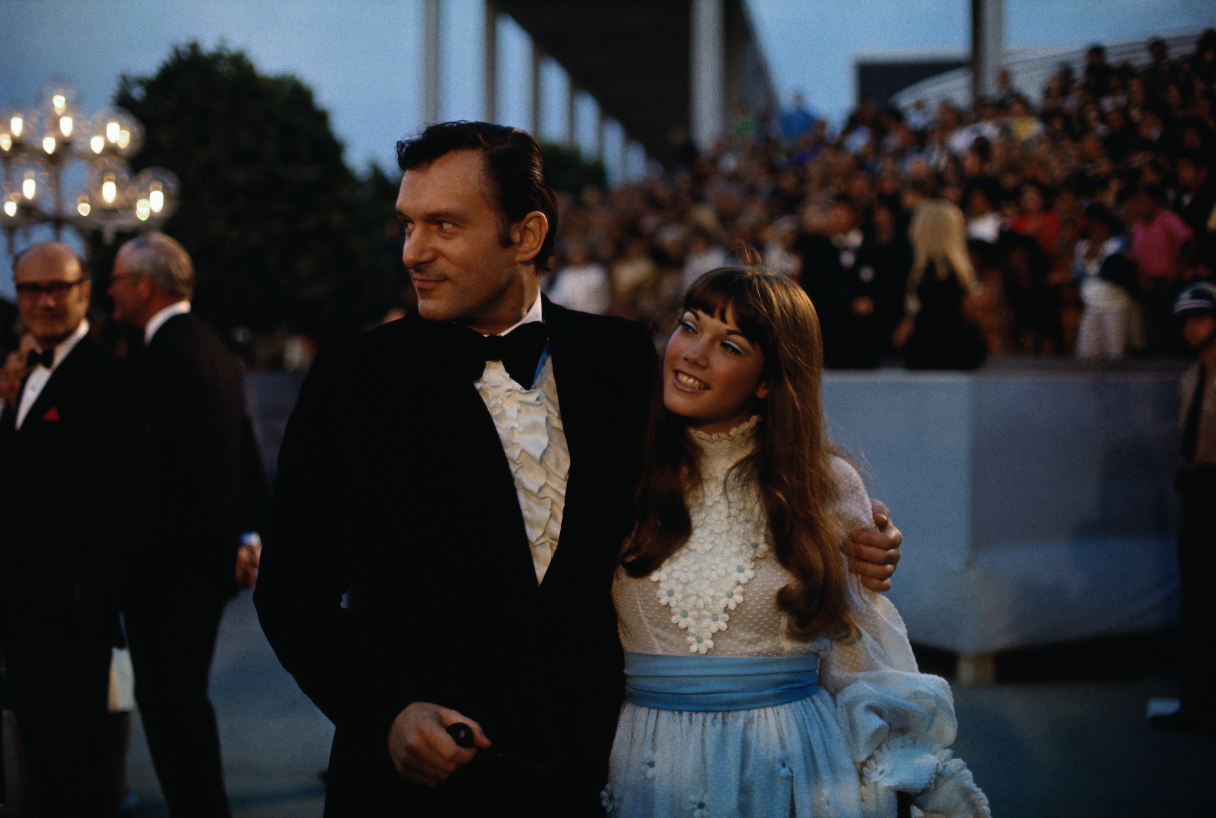 Hugh Hefner and Barbi Benton at the 1970 Academy Awards on April 1970. | Source: Getty Images