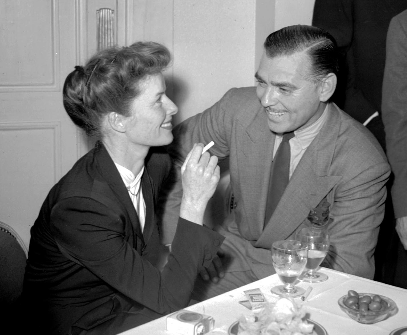 Katharine Hepburn and Clark Gable in 1940, in Hartford, Connecticut | Source: Getty Images