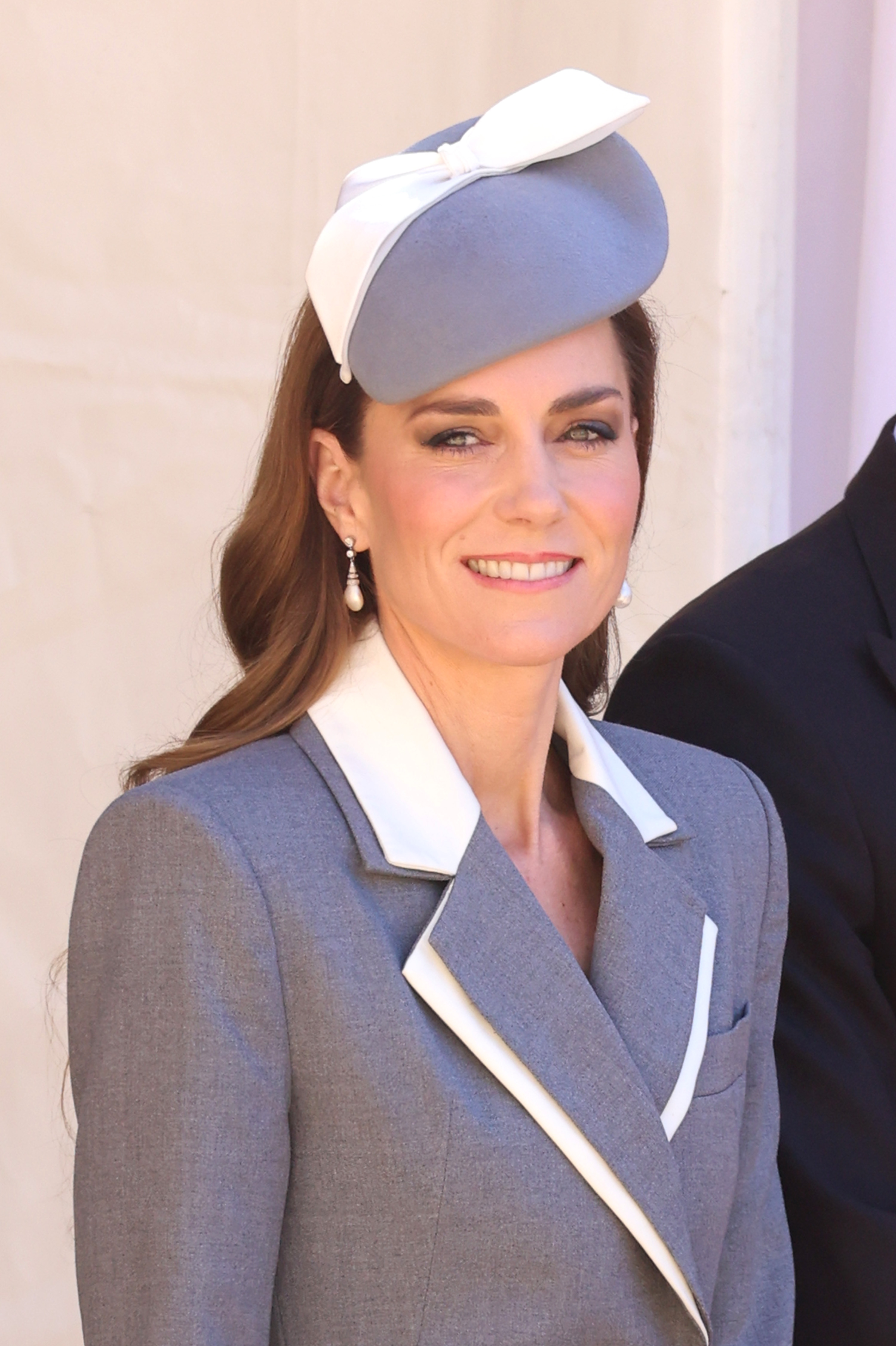 Catherine, Princess of Wales, attends the Quadrangle at the inspection of the Guard of Honour during a ceremonial welcome on the first day of the State Visit by the President of the Federal Republic of Nigeria on March 18, 2026, in Windsor, England. | Source: Getty Images