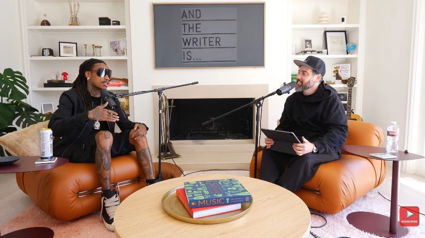 Wiz Khalifa and host Ross Golan discuss the rapper's rise from mixtape standout to global hip-hop star on "And The Writer Is..." | Source: YouTube/And The Writer Is...