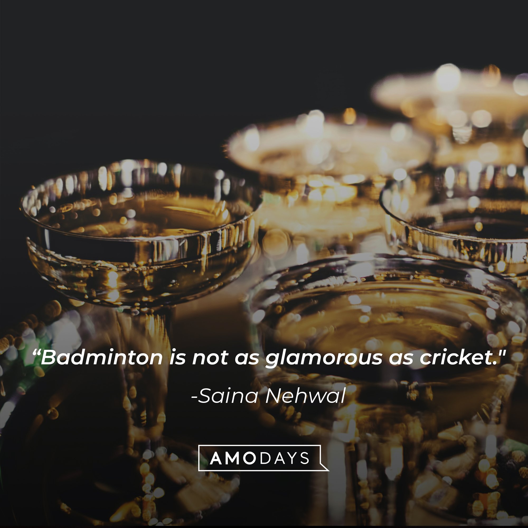 Saina Nehwal’s quote: "Badminton is not as glamorous as cricket." | Image: AmoDays