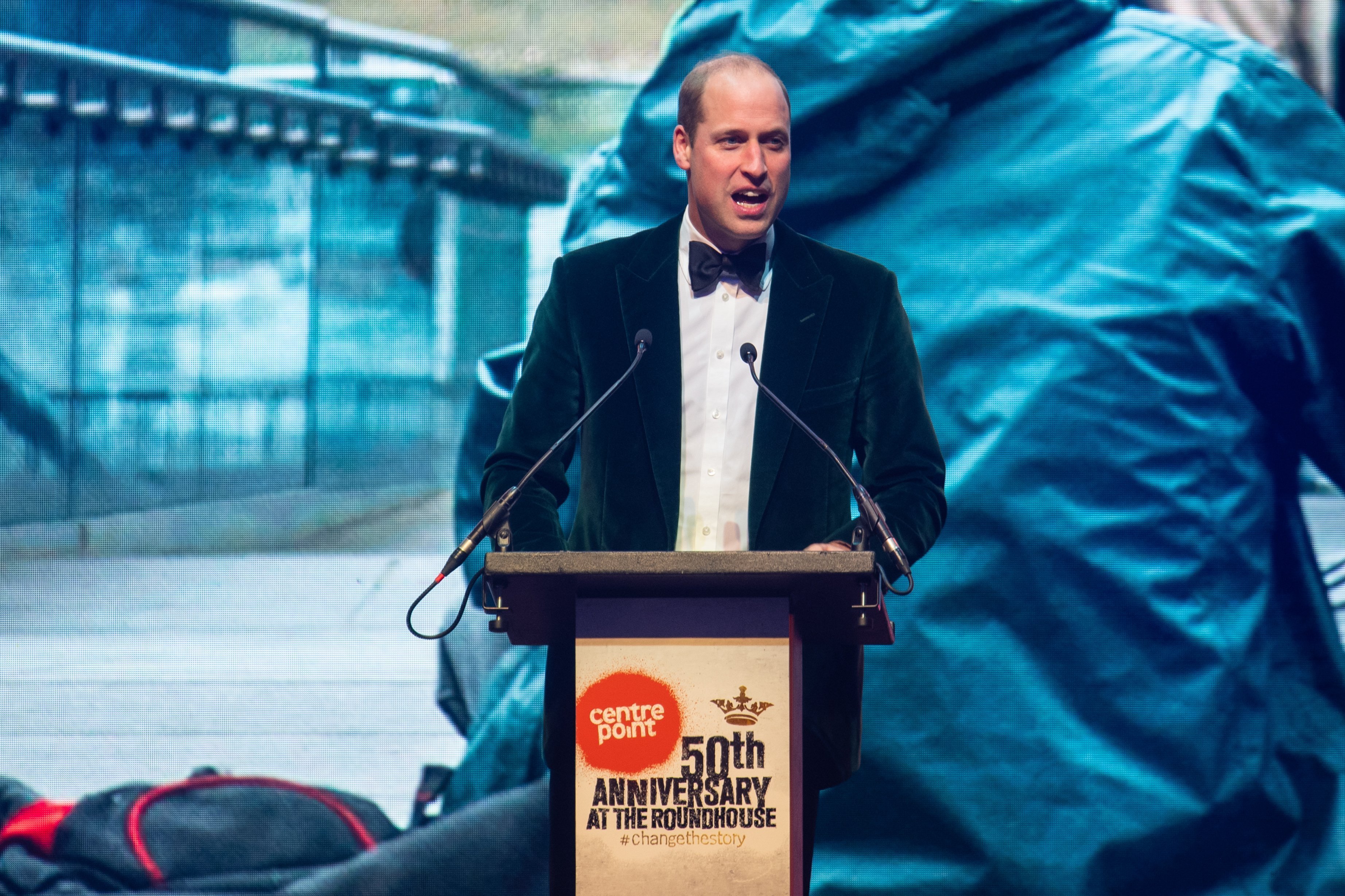 Prince William at a gala to mark the Centrepoint's 50 years of tackling youth homelessness on November 13, 2019, in London, England | Photo: Dominic Lipinski/Getty Images