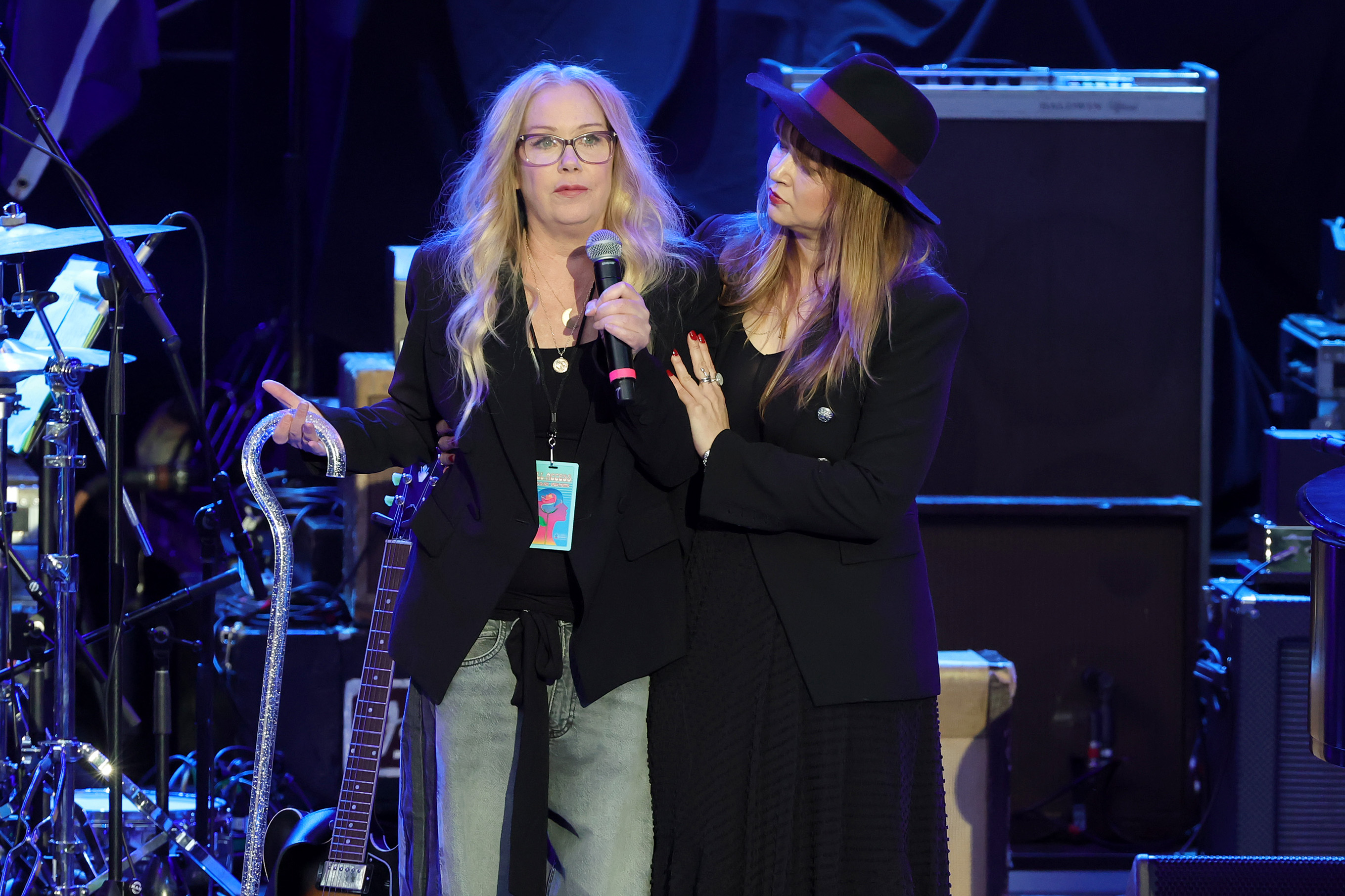 Christina Applegate speaks onstage during the Light Up The Blues 7 Concert celebrating Autism Speaks' 20th Anniversary on April 26, 2025 | Source: Getty Images