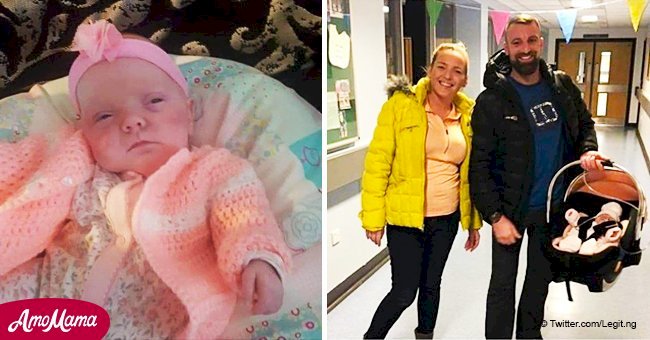 Girl born the size of a chocolate bar will celebrate her first Christmas at home