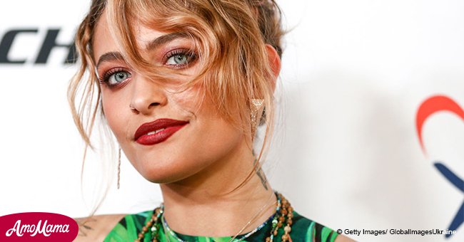 Paris Jackson shows off her cleavage as she shares photo of herself in a plunging top