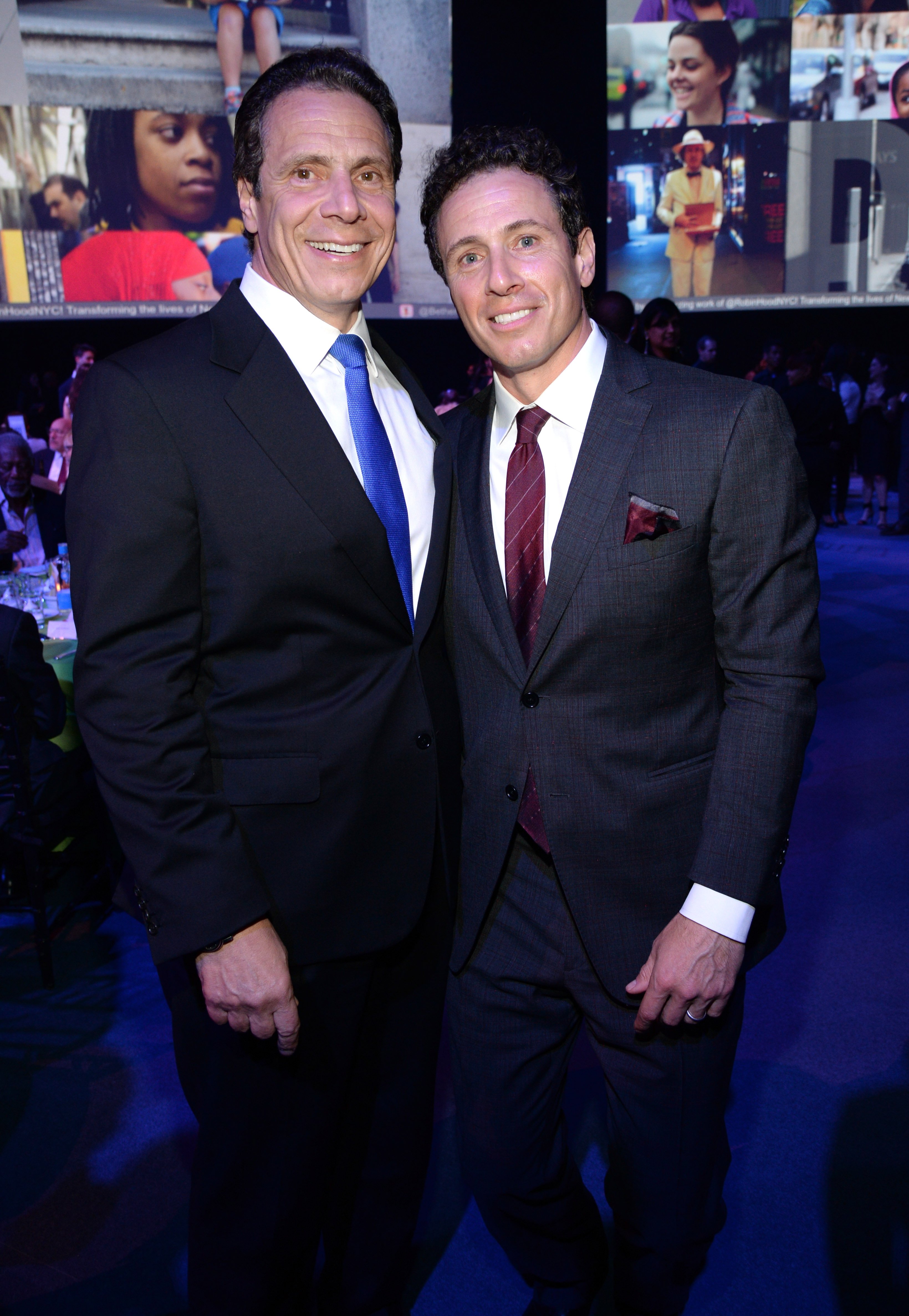 New York Governor Andrew Cuomo and Chris Cuomo attend The Robin Hood Foundation's 2015 Benefit on May 12, 2015, in New York City. | Source: Getty Images.
