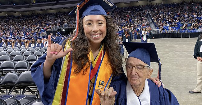 Melanie Salazar and Rene Neira on their graduation day at UTSA. | Photo: twitter.com/UTSA 