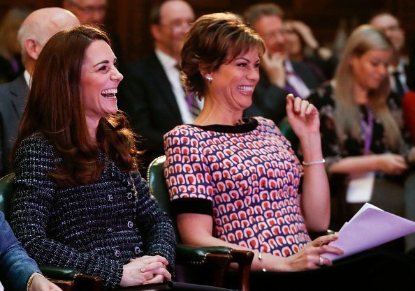 Kate Middleton, Duchess of Cambridge and Kate Silverton all smiles at a 'Mental Health In Education' conference on February 13, 2019 | Photo: Getty Images