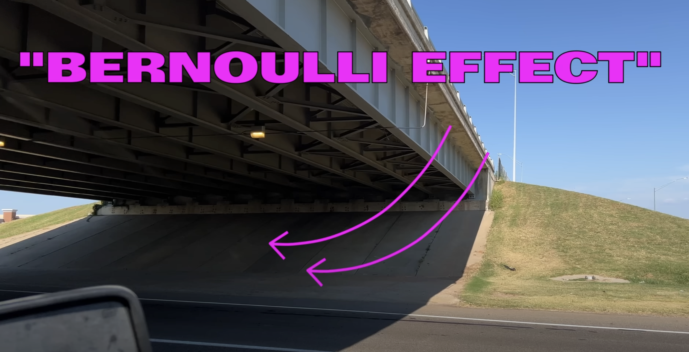 A real shot of an overpass and a demonstration of the "Bernoulli effect" in a tornado in a clip uploaded on July 21, 2024 | Source: YouTube/Reed Timmer