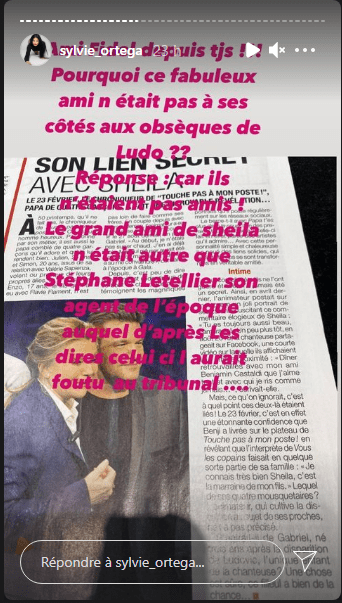 Story de Sylvie Ortega. | Photo : Instagram/sylvie_ortega