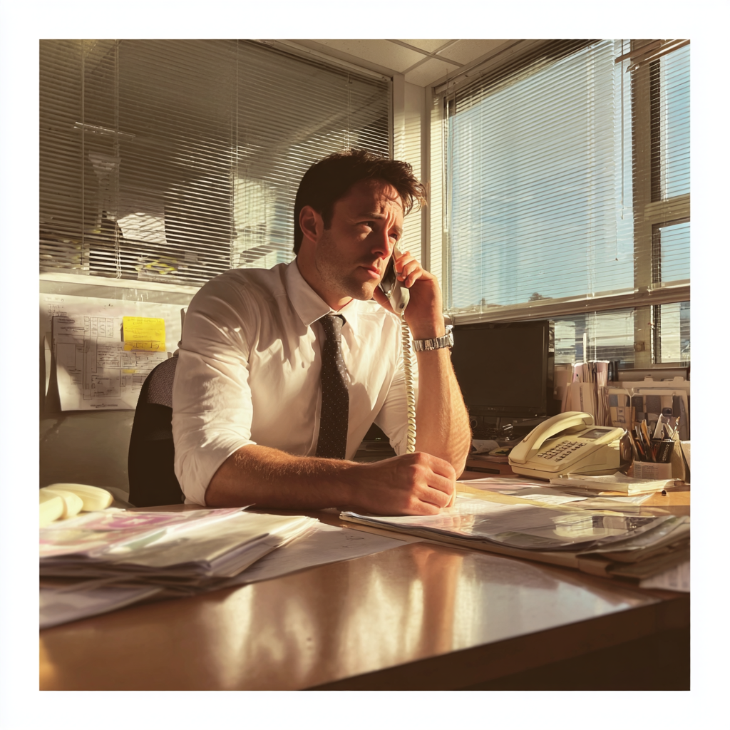 A man talking on a phone | Source: Midjourney