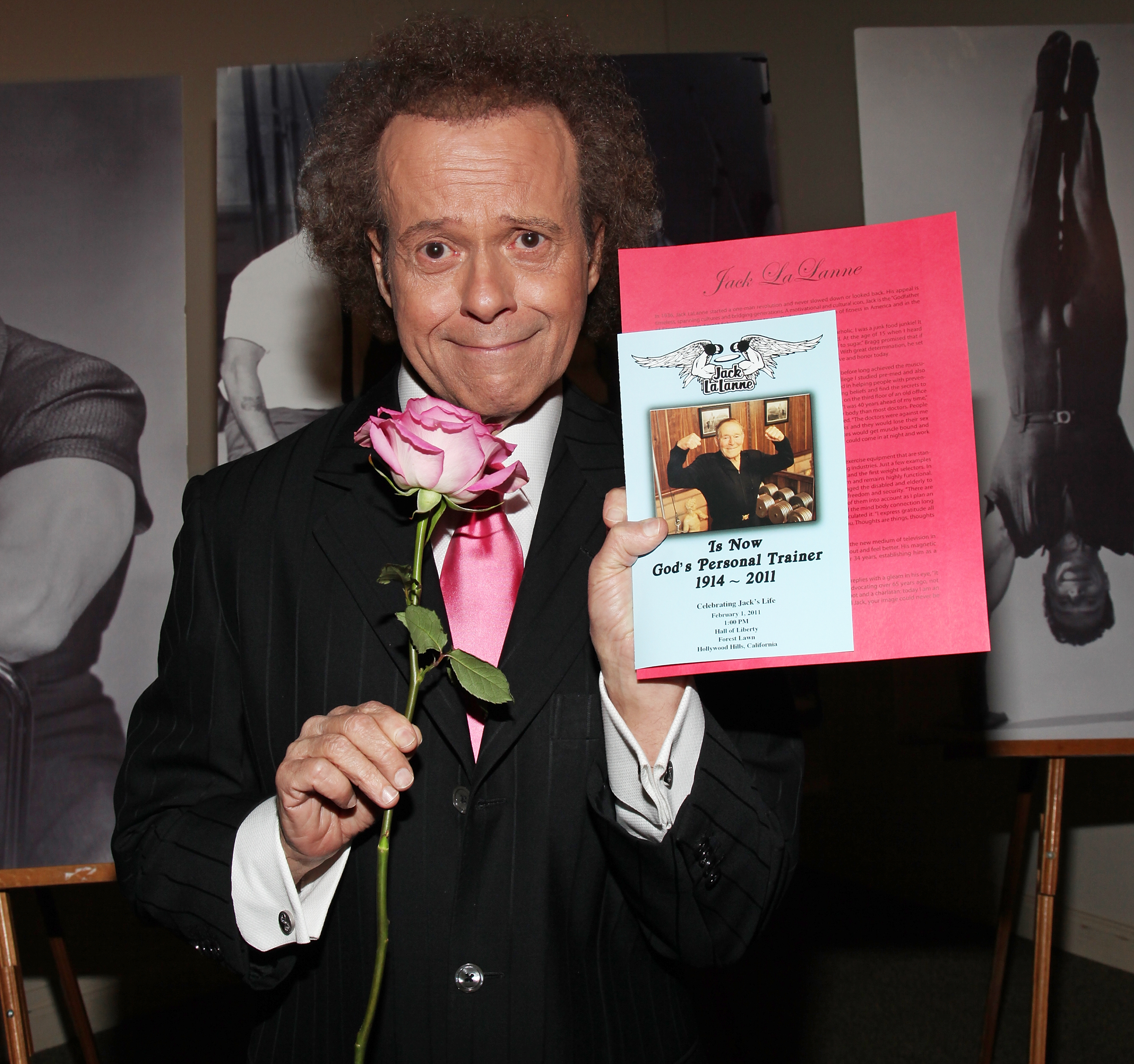 Richard Simmons at Forest Lawn Cemetery in Los Angeles, California on February 1, 2011 | Source: Getty Images