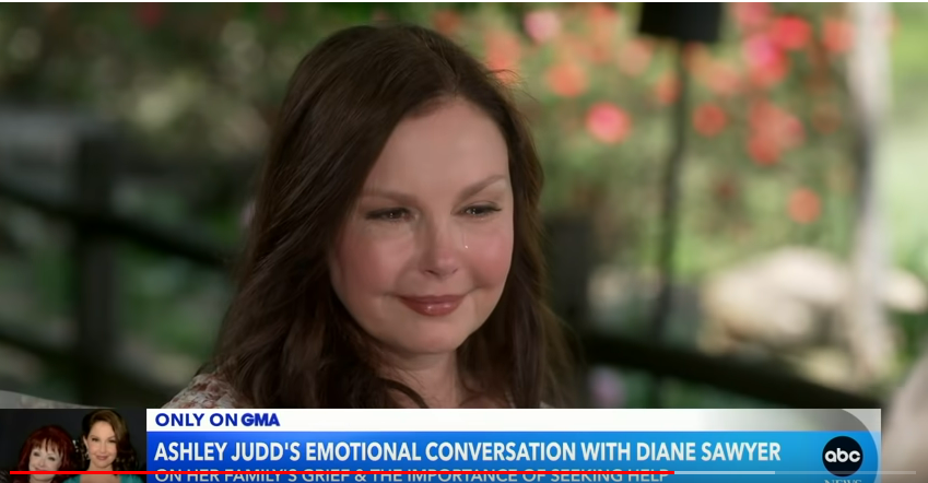 Ashley Judd cried talking about her mother's death | Source: YouTube.com/Good Morning America