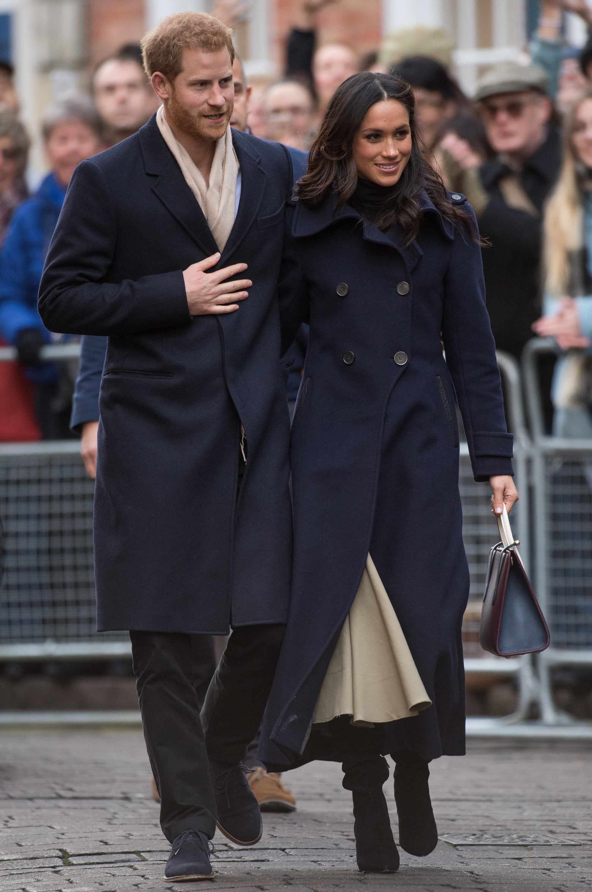 Prince Harry and Meghan Markle go on a walk about at Nottingham Contemporary on December 1, 2017 in Nottingham, England | Source: Getty Images