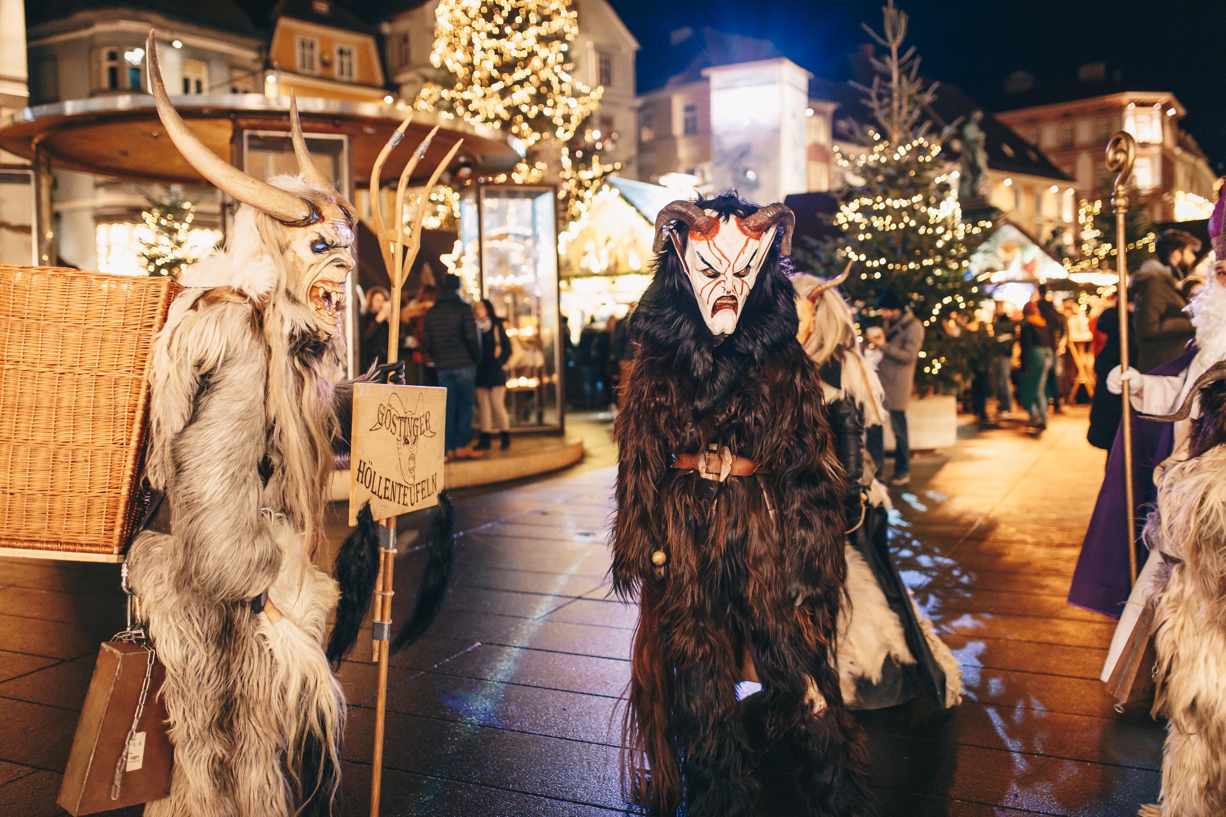 People dressed as Krampus during the Krampusnacht celebration in Austria | Source: Shutterstock