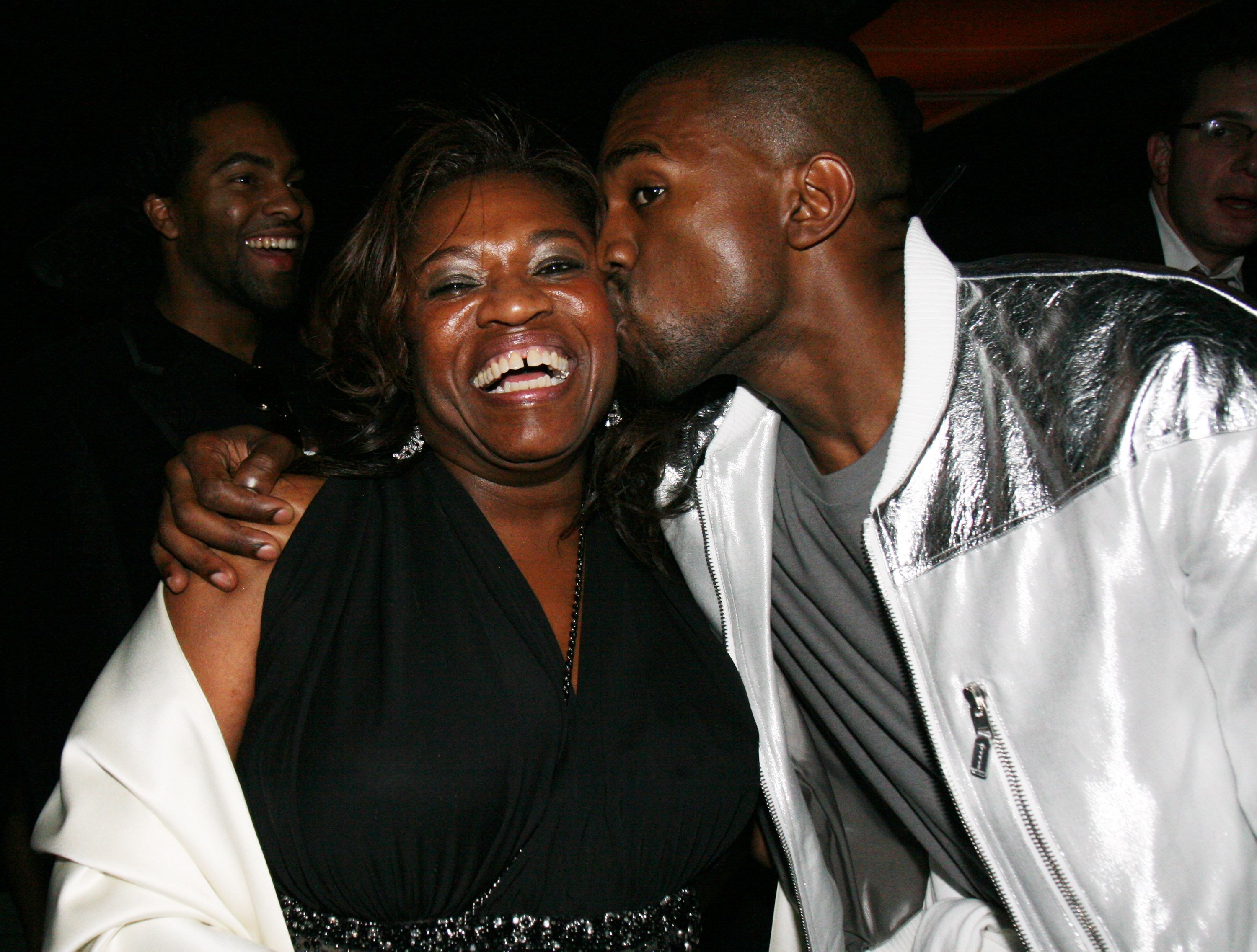 Donda West and Kanye West at Queen Latifah's post GRAMMYs party in February 2007 | Source: Getty Images