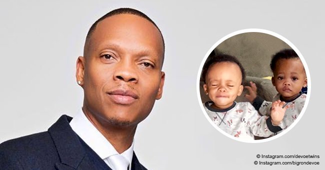 Ronnie DeVoe's twins snatch hearts in matching puppy-printed pajamas in recent photo