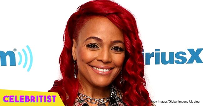 Kim Fields stuns in copper-colored hair & camo outfit in recent pic with Kirk Franklin & Jill Scott