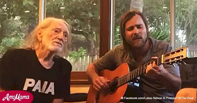 Video of Willie Nelson singing his Christmas classic with son instantly puts you in festive mood