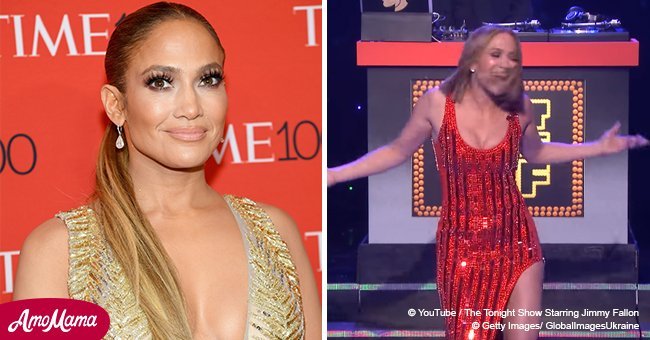 Jennifer Lopez hilariously fast dances to 70's slow songs