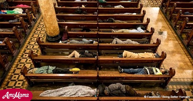 Church allows homeless to sleep overnight, gives them blankets