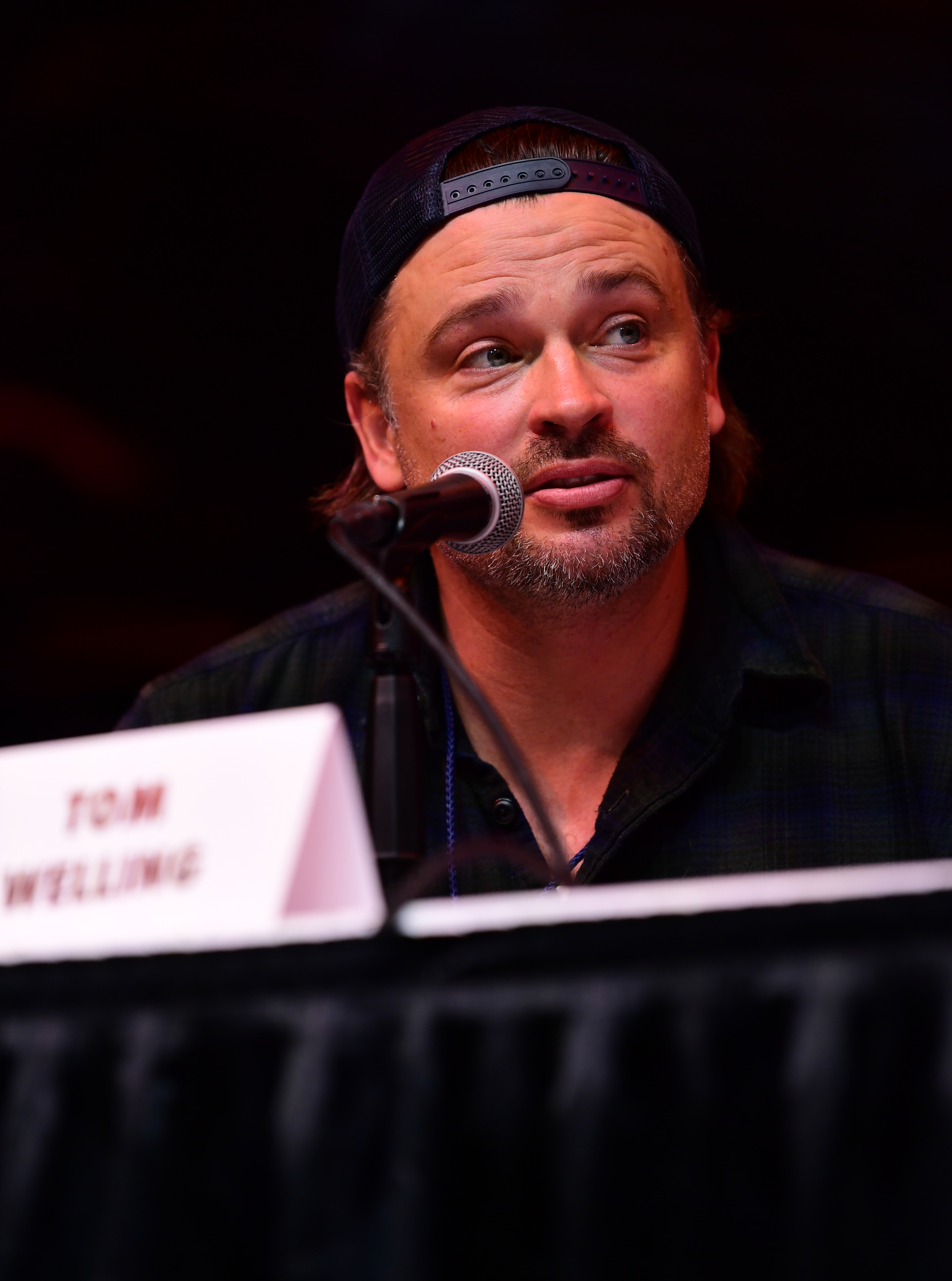 The actor speaks during the "Smallville" panel at Los Angeles Comic Con on December 4, 2021. | Source: Getty Images