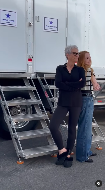 Jamie Lee Curtis and Lindsay Lohan in a promotional video for "Freaky Friday 2," posted on June 24, 2024 | Source: Instagram/jamieleecurtis