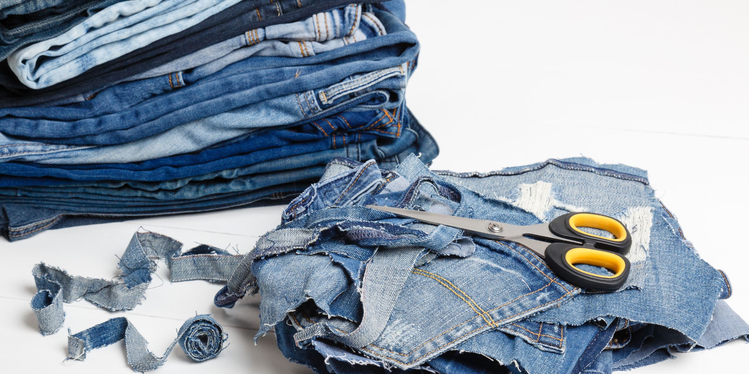 Denim scraps for recycling | Source: Shutterstock