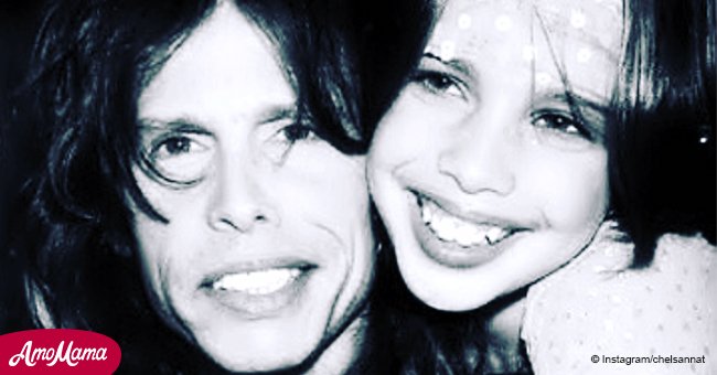 Steven Tyler proudly poses with three of his eye-catching grown up daughters on his birthday