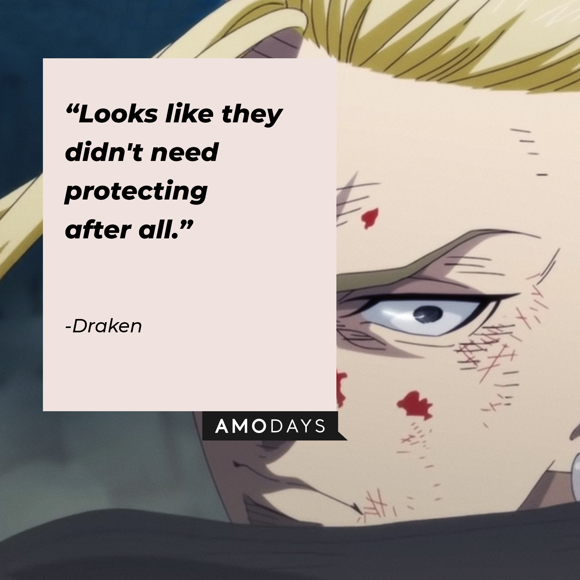 Draken's quote: "Looks like they didn't need protecting after all." | Source: Youtube.com/Crunchyroll Collection