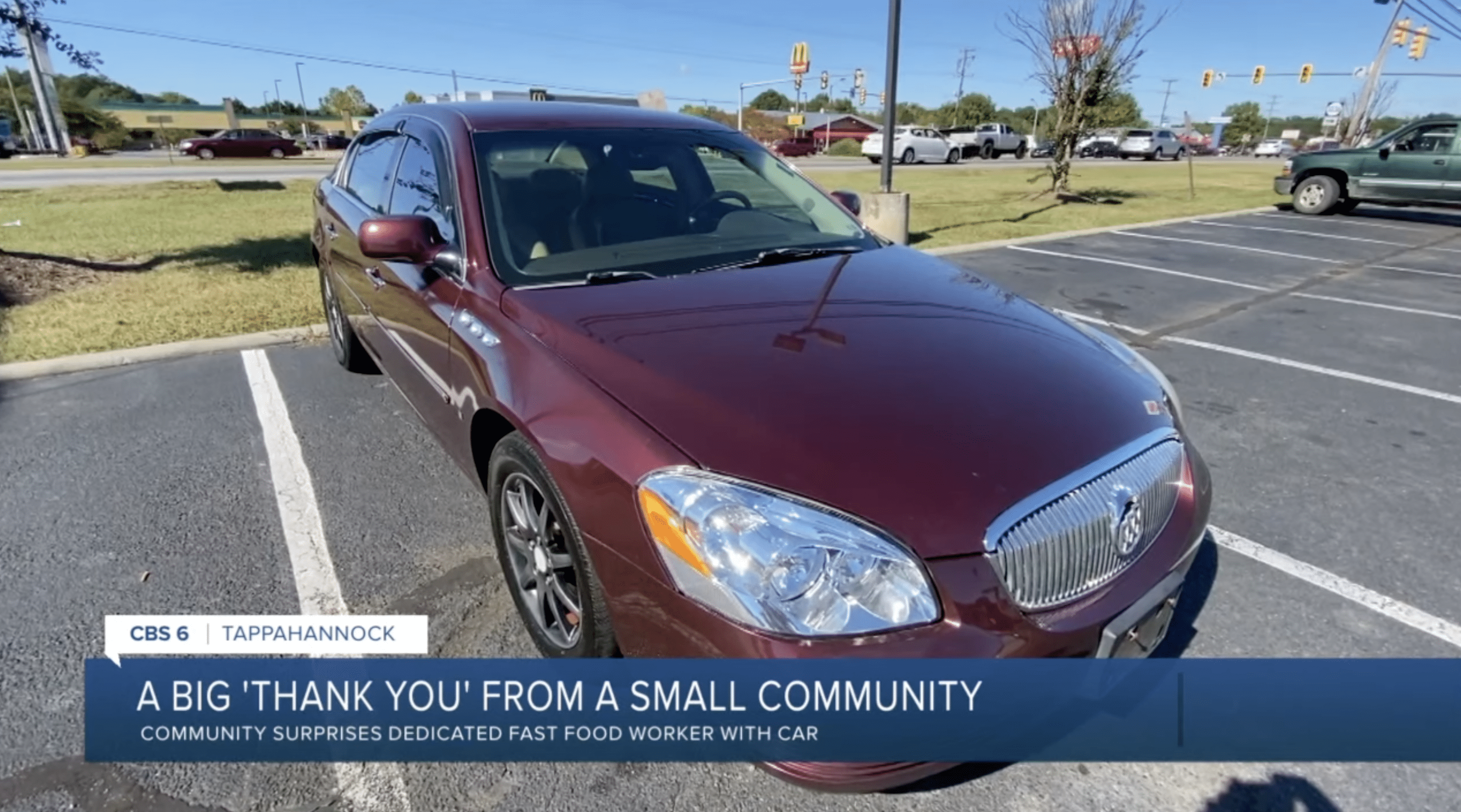 The Tappahannock community raised funds to buy Bateman a car. | Photo: YouTube.com/WTVR CBS 6