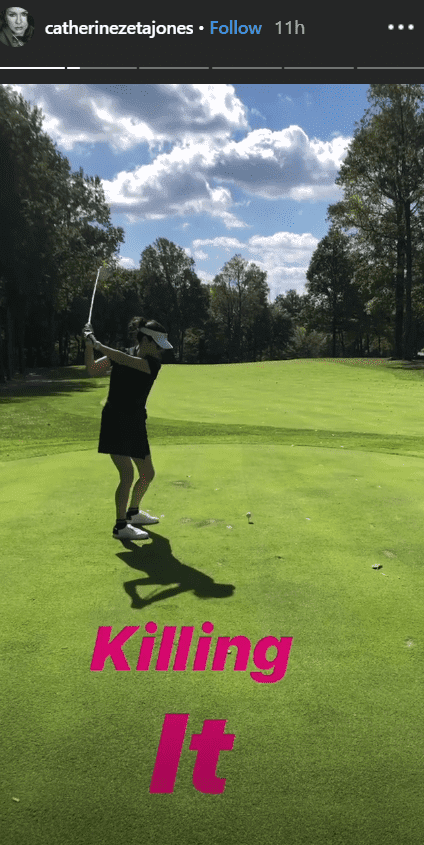 Catherine Zeta-Jones pictured golfing on her birthday | Photo:Instagram / catherinezetajones