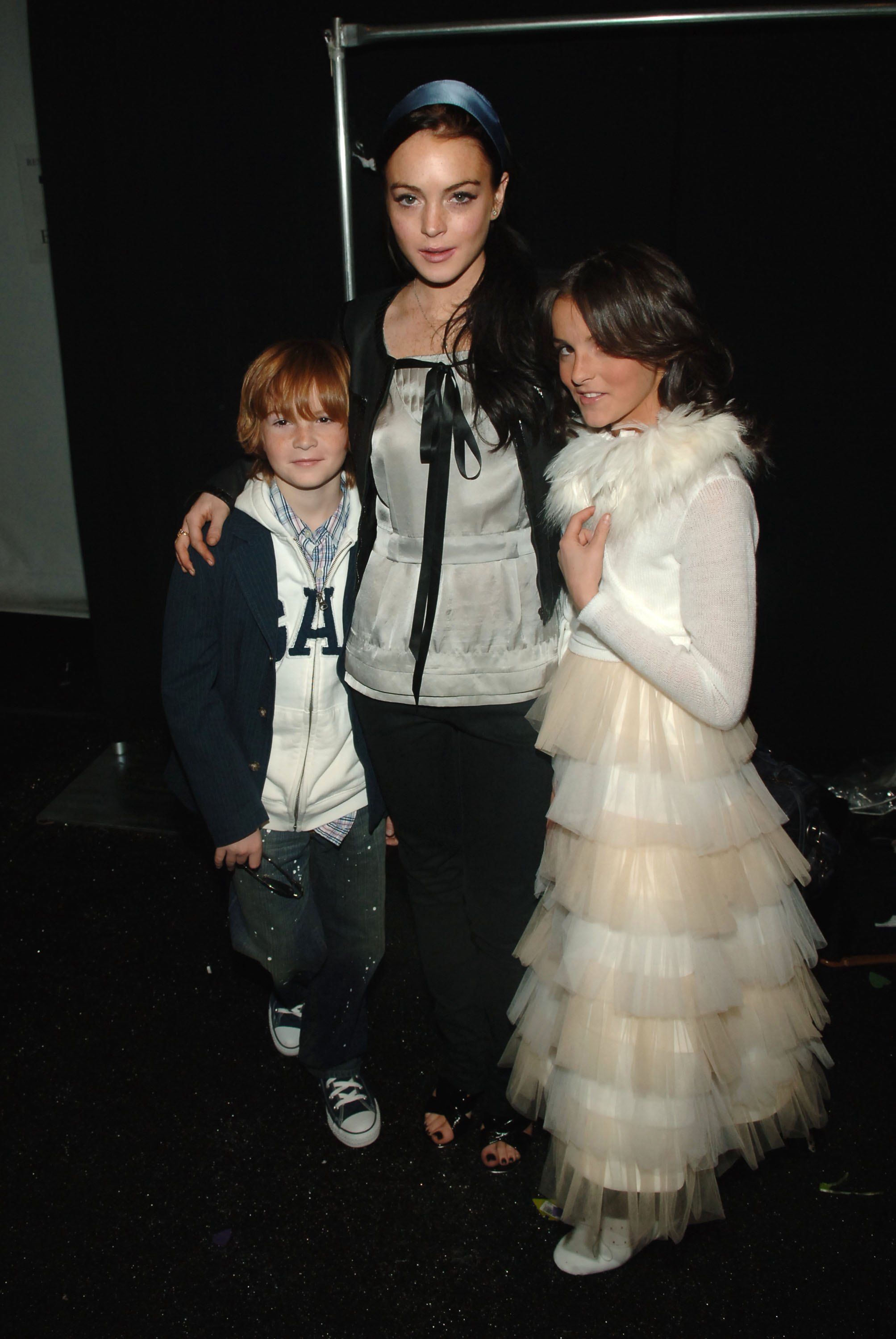 Lindsay, Dakota, Aliana during the Child Magazine Fall 2006 fashion show at Bryant Park during Olympus Fashion Week on February 6, 2006, in New York City. | Source: Getty Images