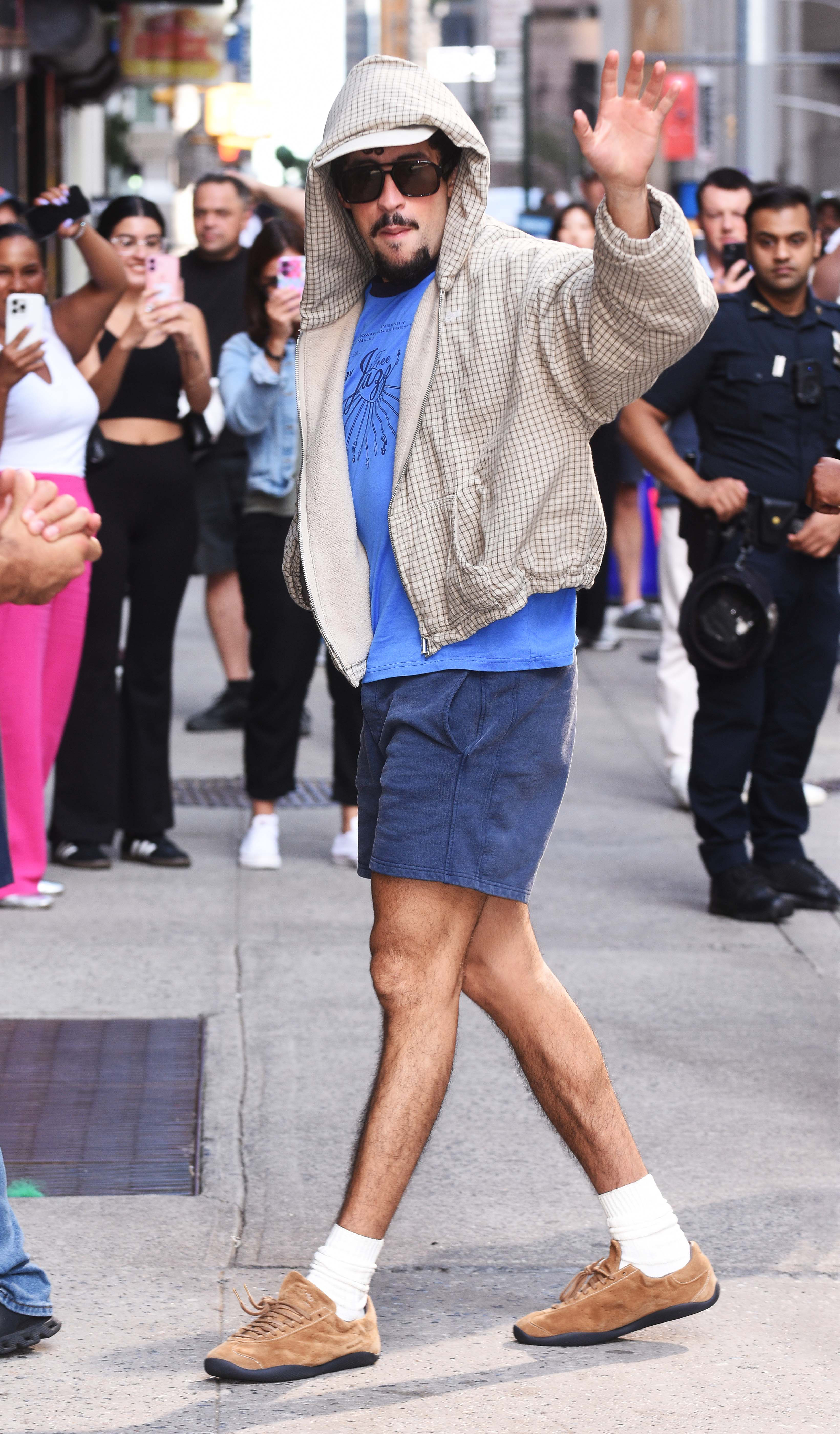 Bad Bunny is seen in New York City on July 22, 2025. | Source: Getty Images