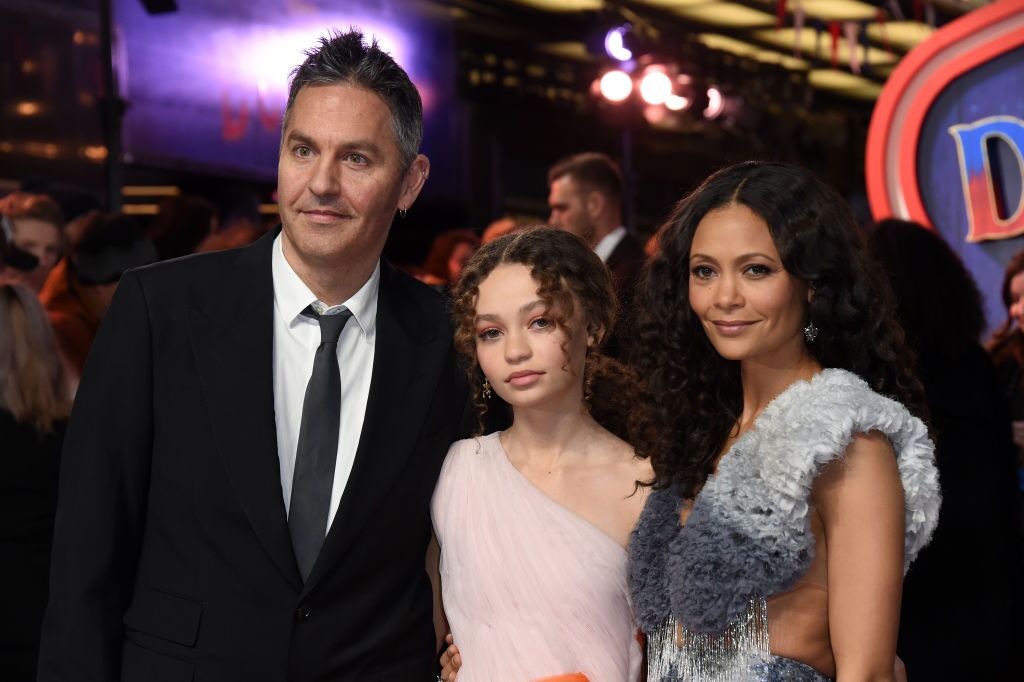 Ol Parker, Nico Parker, and Thandie Newton at the "Dumbo" premiere | Source: Getty Images/GlobalImagesUkraine