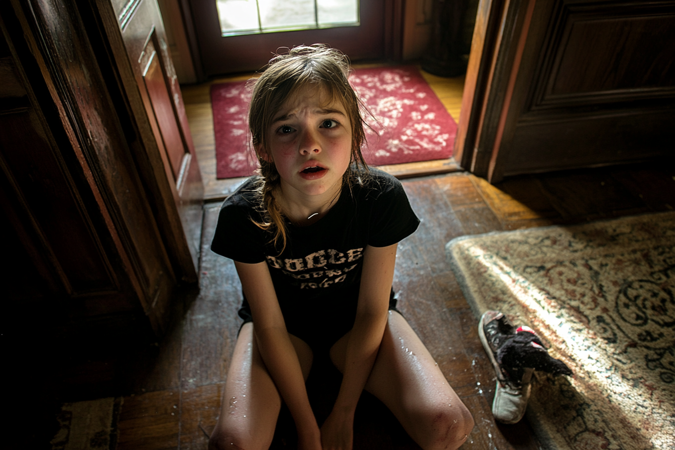 A distressed teen girl | Source: Midjourney