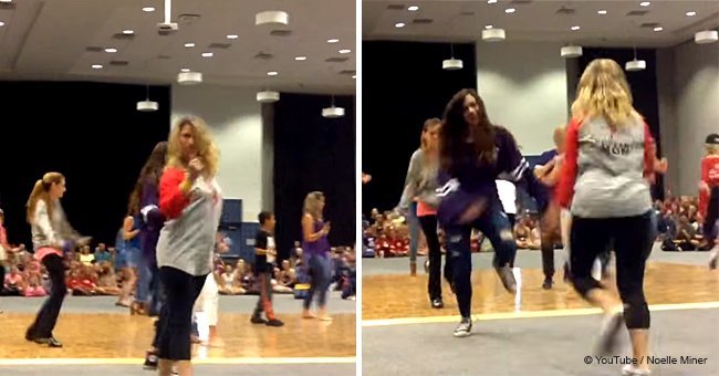 Mom amazed daughter with crazy dance moves (video)