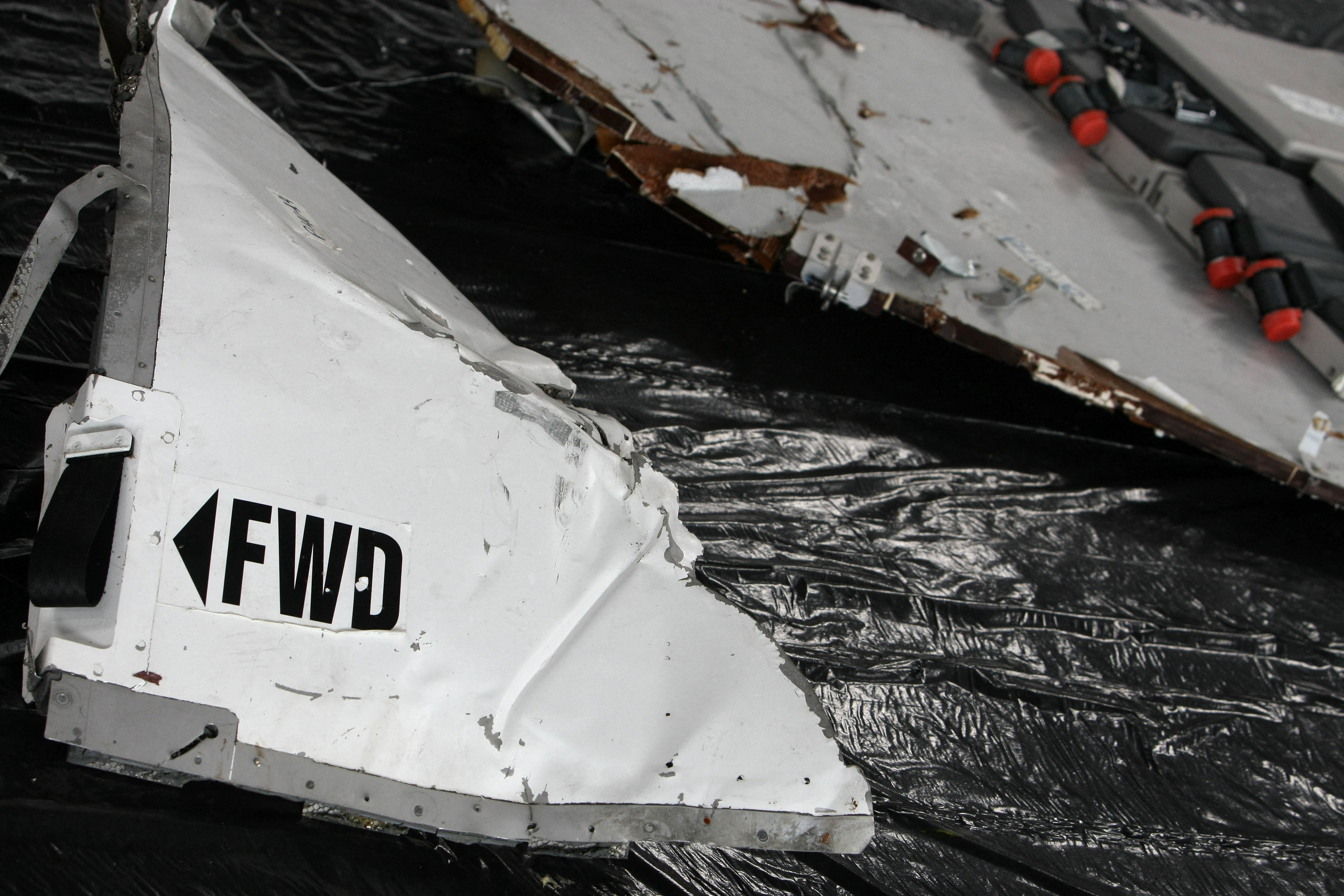 Wreckage pieces from the Air France A330 aircraft, flight AF447 that crashed in 2009 | Source: Getty Images