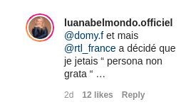 Photo : Instagram/luanabelmondo.officiel/