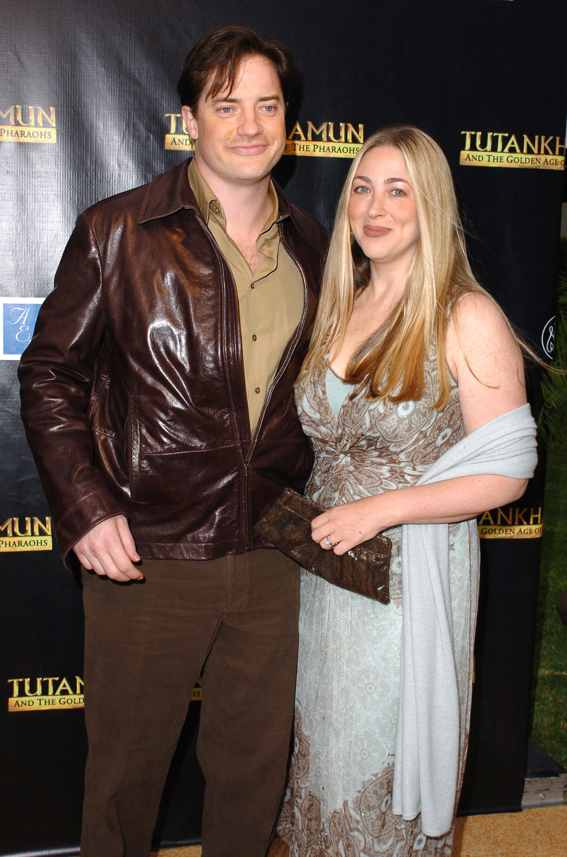 Brendan Fraser and Afton Smith at the opening party for "Tutankhamun and the Golden Age of the Pharaohs" at LACMA in Los Angeles, California, on June 15, 2005. | Source: Getty Images