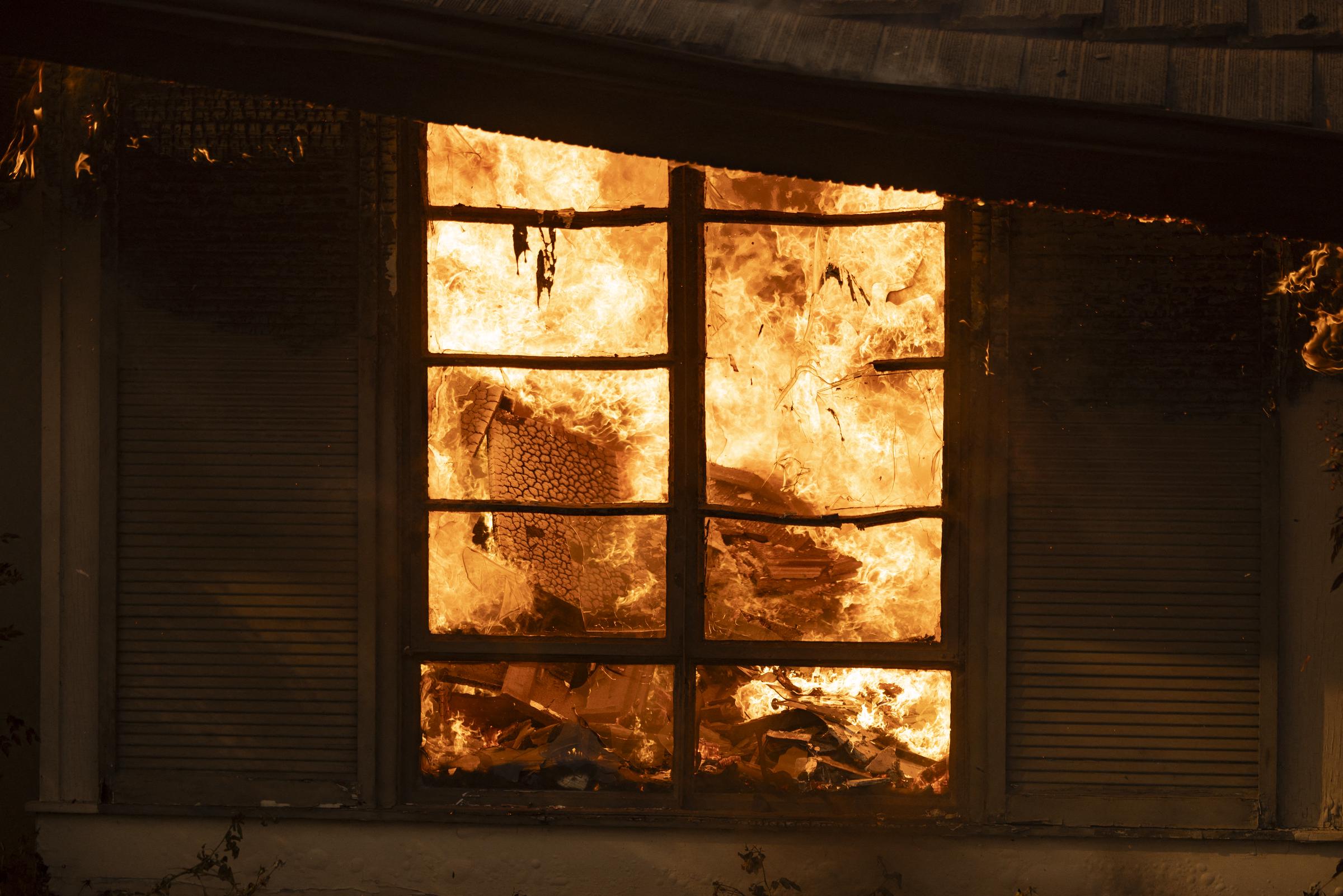 A house on fire. | Source: Getty Images