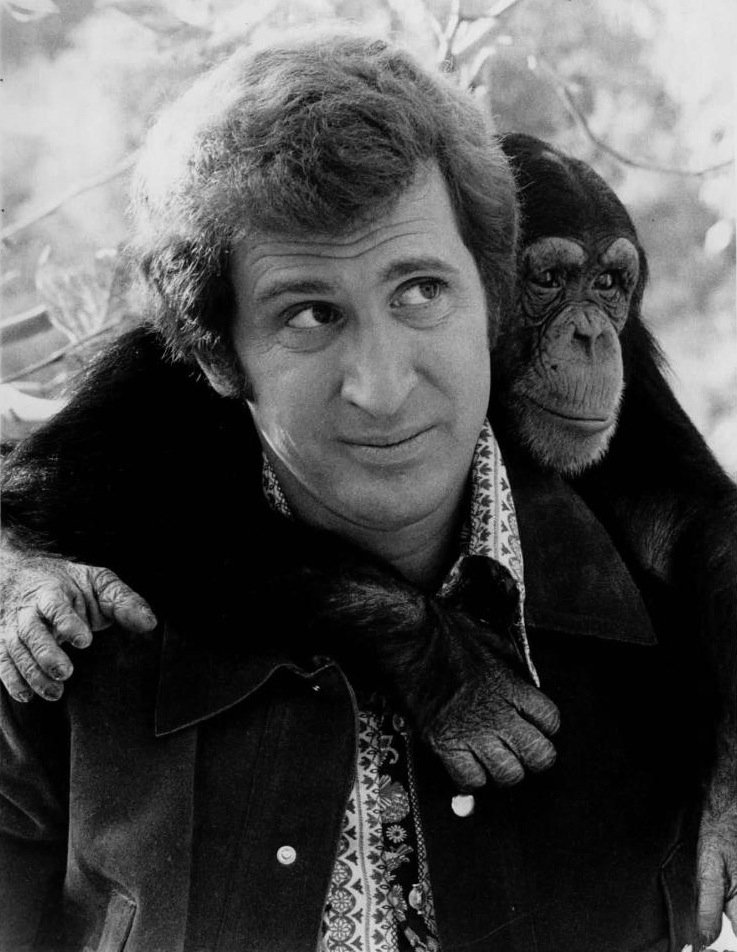 Ted Bessell and chimpanzee promoting the CBS television series "Me and the Chimp" in 1971 | Photo: Wikimedia Commons