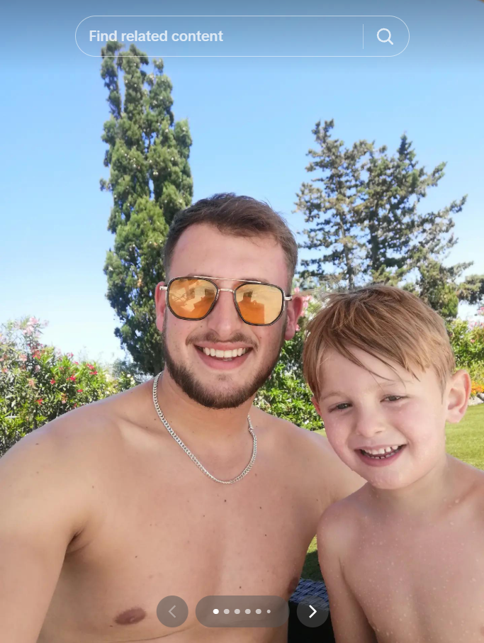 Oliver Stokes with his son, as seen in a photo posted 6 March 2025. | Source: TikTok/olliestokes29