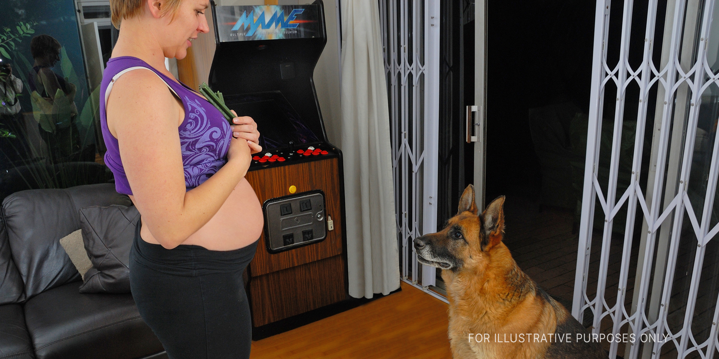 A German Shepherd dog looks up at a pregnant woman | Source: Flickr / Locutis (CC BY-SA 2.0)