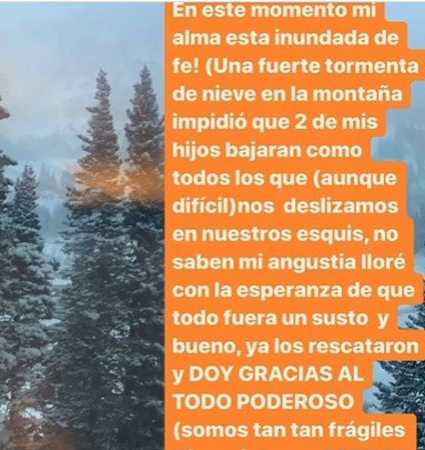Mensaje de Ana Bárbara. | Foto: Captura de pantalla de Instagram/anabarbaramusic