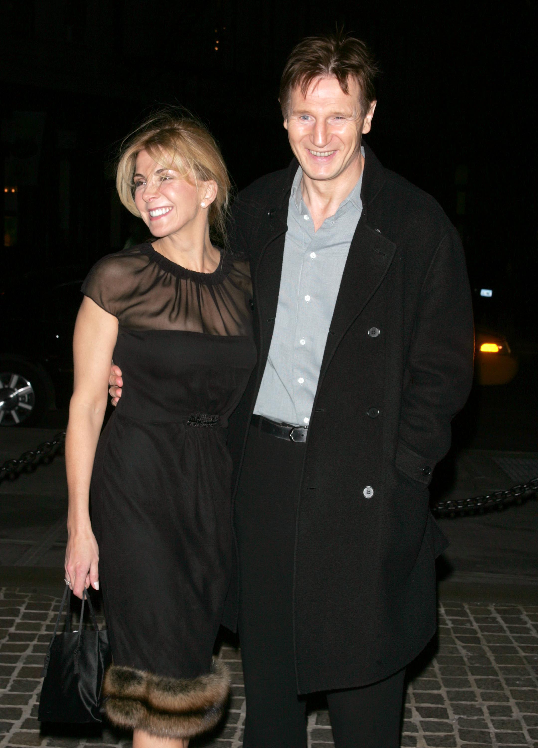 Natasha Richardson and Liam Neeson during Seraphim Falls New York Screening Hosted by The Cinema Society - Outside Arrivals at Tribeca Grand Screening Room in New York City | Source: Getty Images