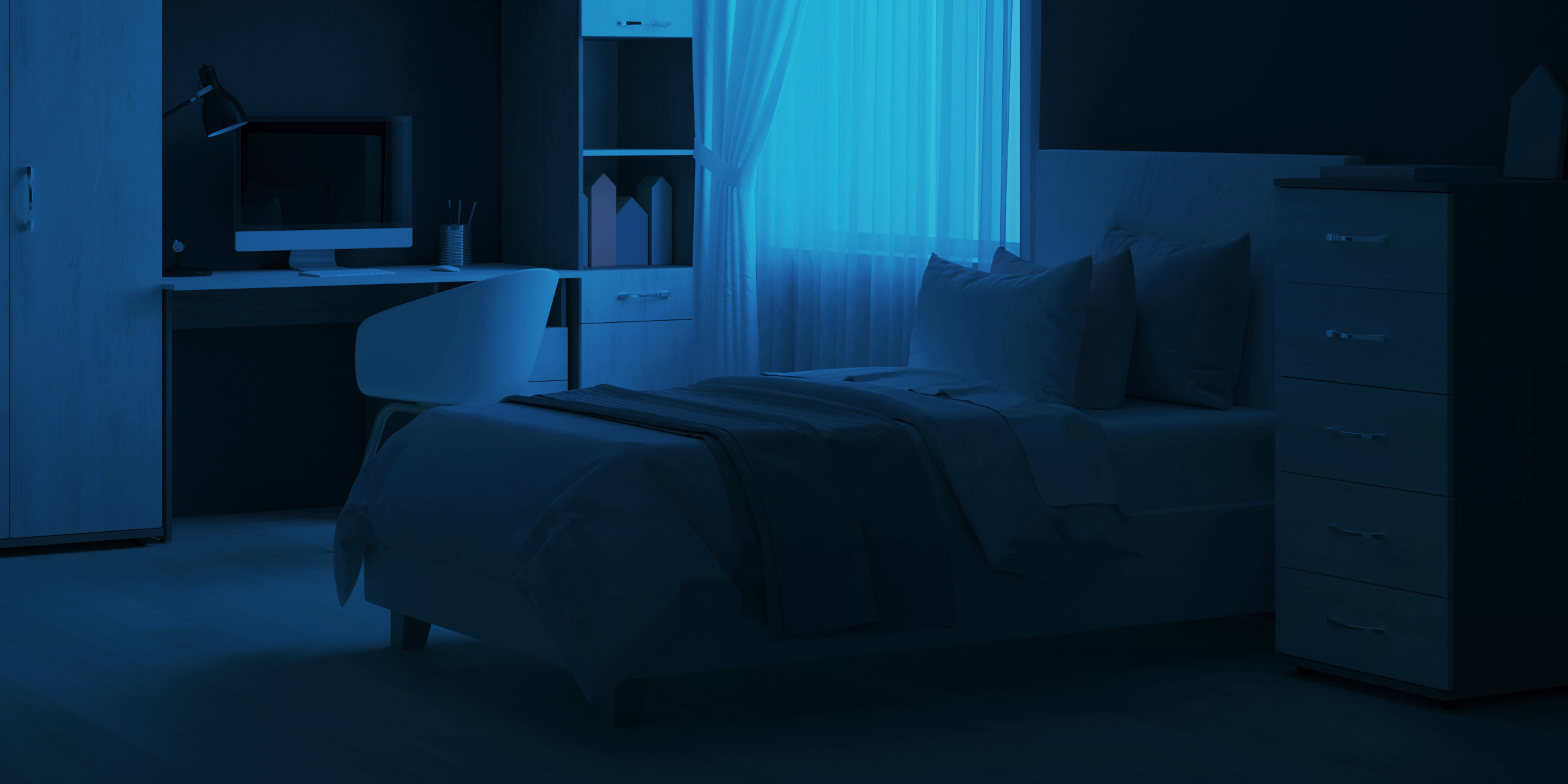 A bedroom at night | Source: Shutterstock