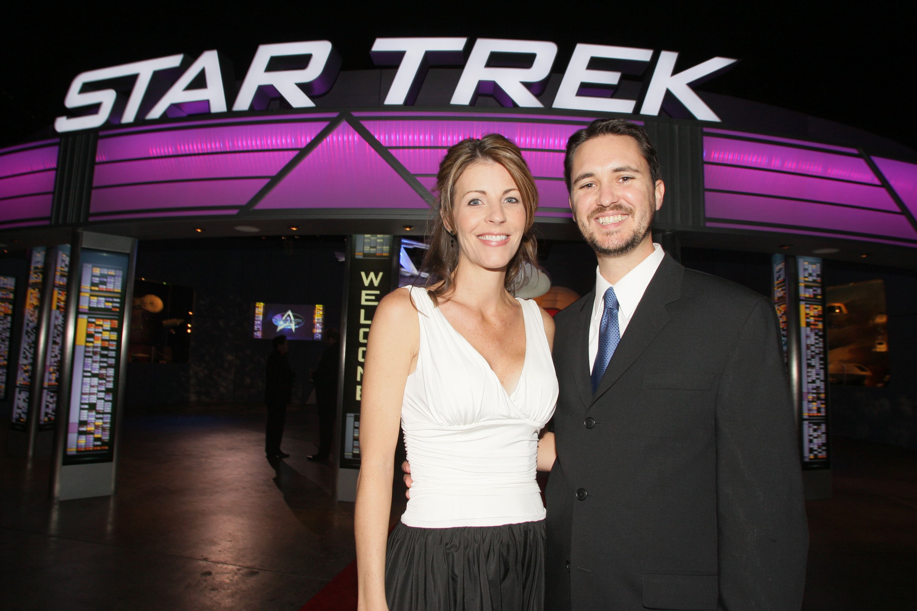 Wil and Anne Wheaton attend the Star Trek "The Tour" - North American Debut held at the Queen Mary Dome on January 17, 2008 | Source: Getty Images