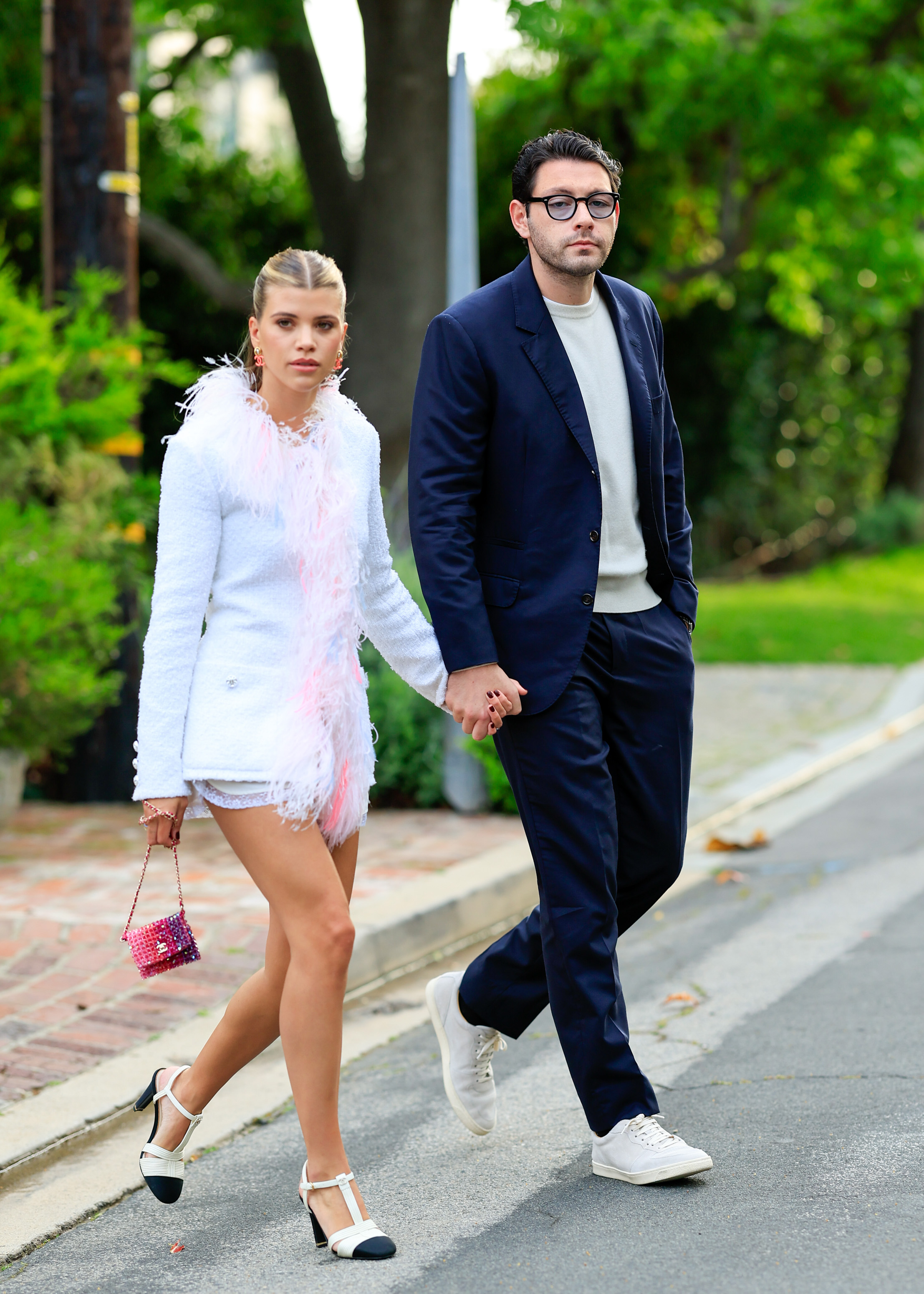 Sofia Richie Grainge and Elliot Grainge are seen going to a Chanel event on May 09, 2023 in Los Angeles, California | Source: Getty Images